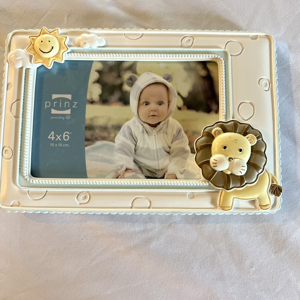 NEW Prinz Wild Lion And Sun Resin Frame Perfect Baby Shower Gift